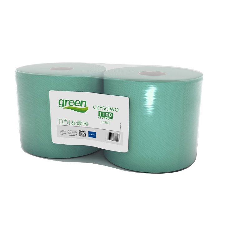 Czyściwo zielone Green 1 warstwa C250/1 9041 2 szt