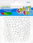 Ozdoba Dekoracyjna Koraliki Perły 30g /Craft With Fun