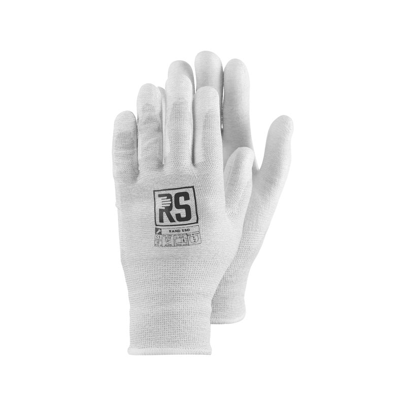 Rękawice Dziane RS Rand Esd Rozm. 8 Białe  /RS-Schutz