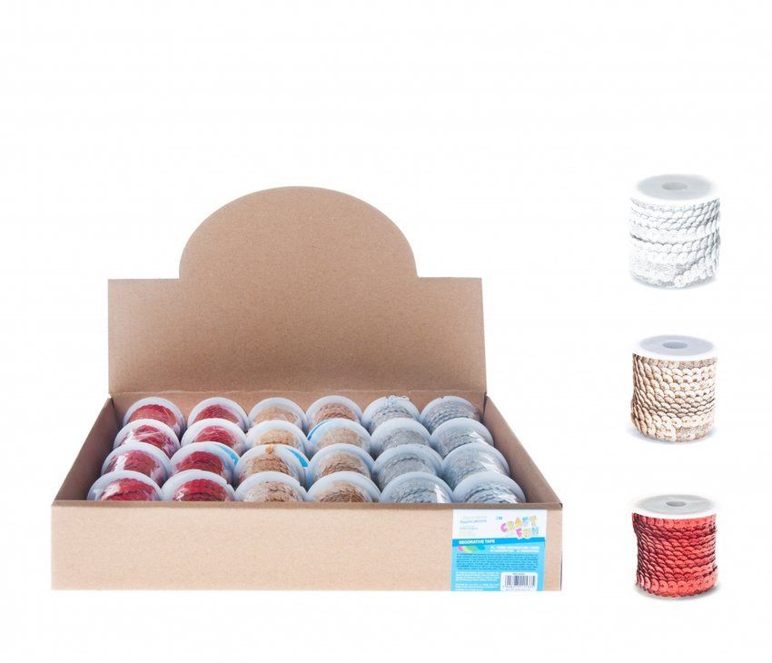 Ozdoba dekoracyjna Cekiny mix kolorów szpulka  /Craft With Fun 463850