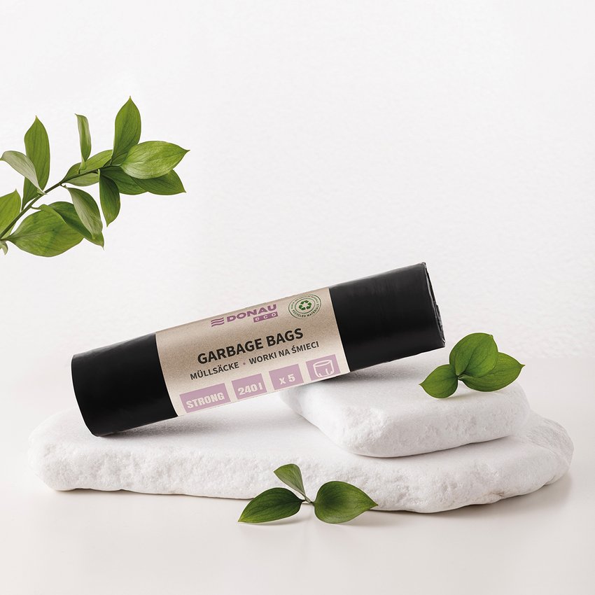 Worki na śmieci DONAU ECO mocne (LDPE), 240l 5 szt., czarne