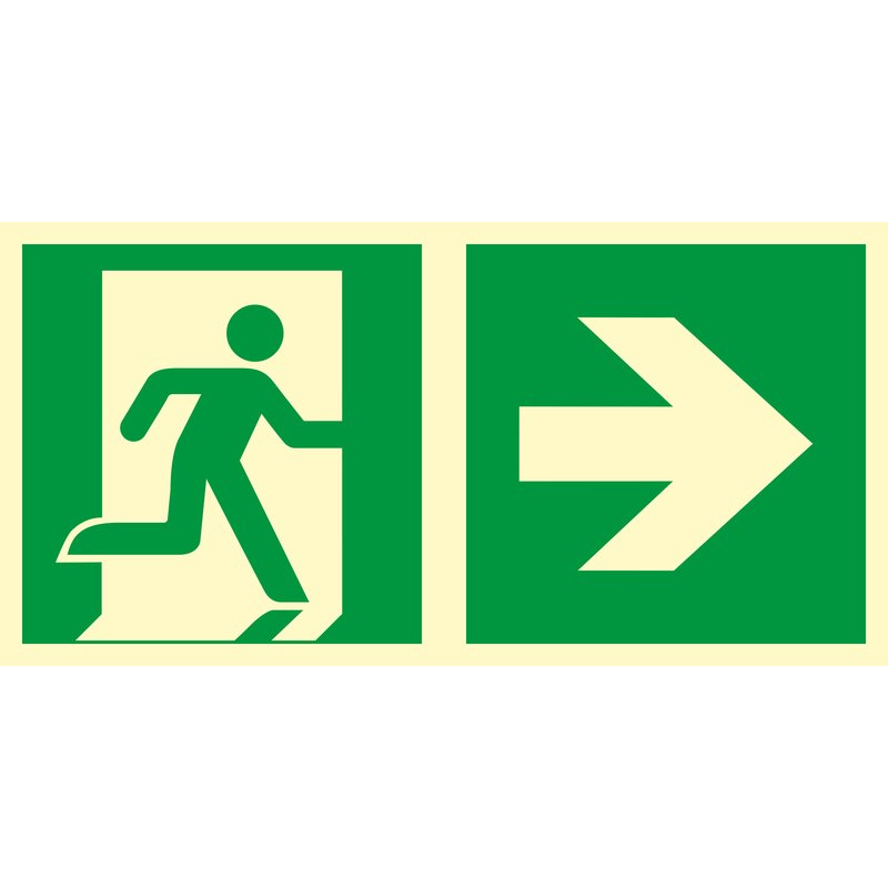 Znak TDC Kierunek Do Wyjścia Ewakuacyjnego – W Prawo 1  /TDC