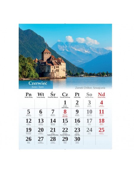 Kalendarz B4 Zamki i Pałace /Artsezon