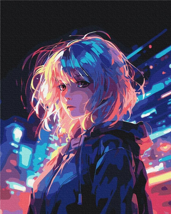 Malowanie po numerach BRUSHME 40x50 cm Cyberpunk 1 szt., w pudełku