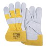 Rękawice robocze DONAU SAFETY DS-DOKBASIC doker dwoina bydlęca rozm. 105/XL szaro-żółte