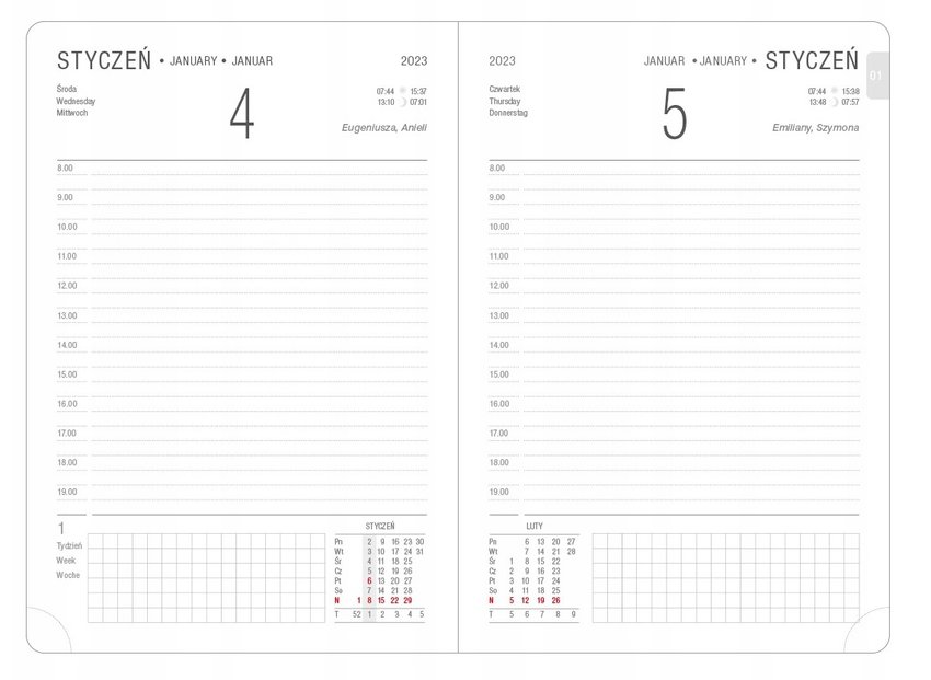 Terminarz O.Diary A5 Jowisz 2024 Czarno-Czarny / Opus
