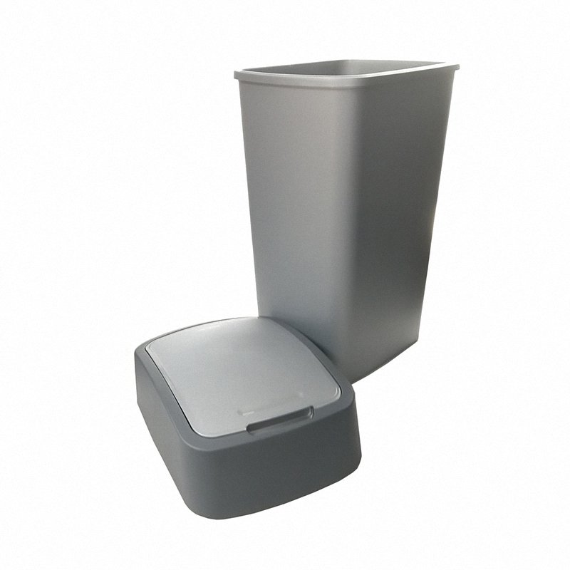 Kosz uchylny Flip Curver 186181 45L srebrny szary