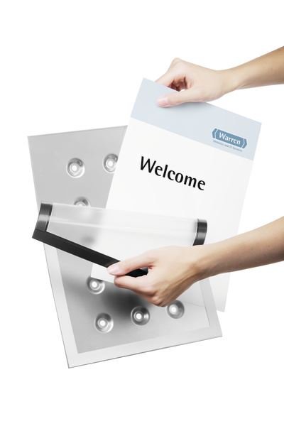 Tabliczka Na Ścianę A4 z Ramką Magnetyczną Duraview Wall Srebrny /Durable 498323