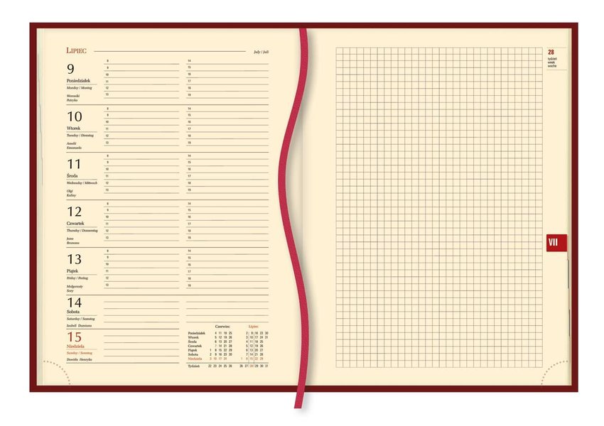 Terminarz B5 Klasyczny T-221V-G Granatowy /MiP