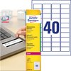 Etykiety Avery NoPeel 45,7x25,4 40/A4 A'20 No.L6145-20
