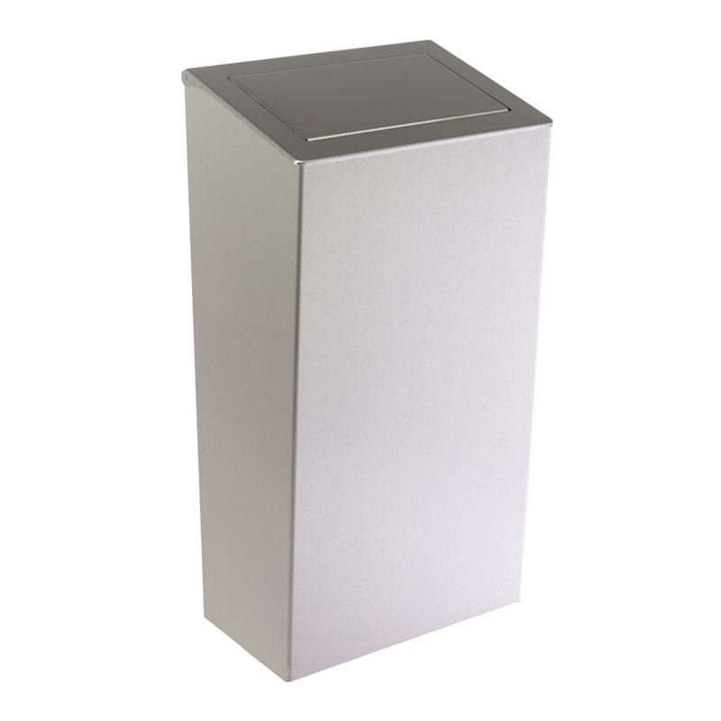 Kosz Na Śmieci z Pokrywą Wiszący 50L Stal Szlachetna Mat /Faneco