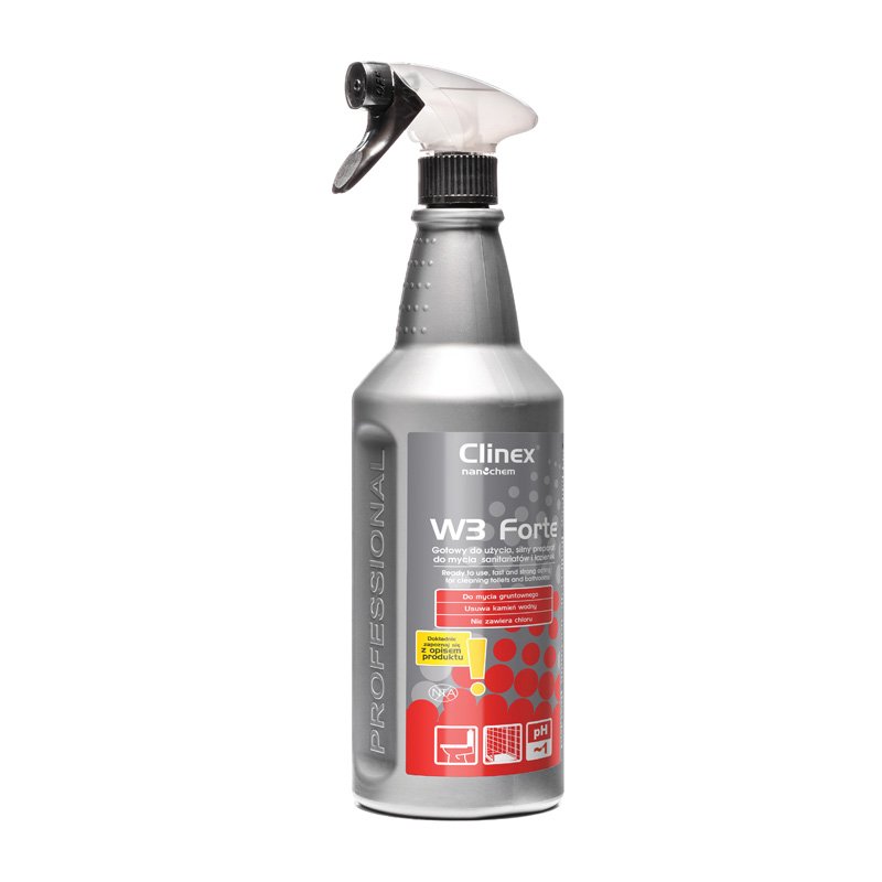 Clinex W3 Forte łazienkowy płyn czyszczący 1L spray