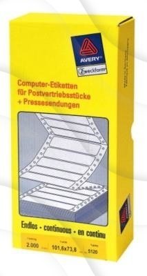 Etykiety uniwersalne do drukarek igłowych Avery 101.6x73.8 A'2000 No.5120