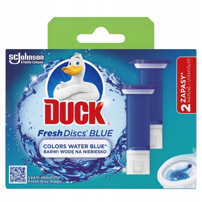 Duck Fresh Discs Blue Żelowy krążek do toalety 2x36ml Zapas