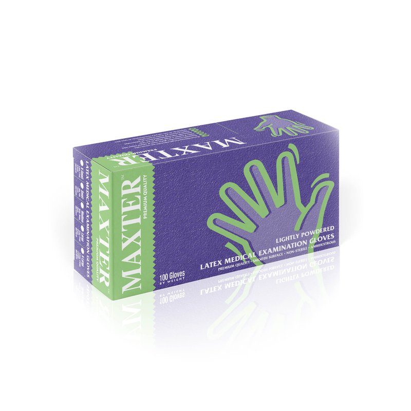 Rękawice Lateksowe Pudrowe Maxter 100 szt. L  /
