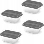 Curver Vedo komplet pojemników 4x0,75L transparentny szary