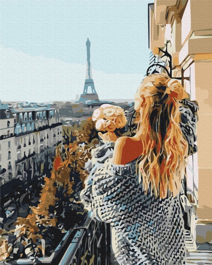 Malowanie po numerach BRUSHME 40x50 cm mademoiselle w Paryżu 1 szt., w pudełku