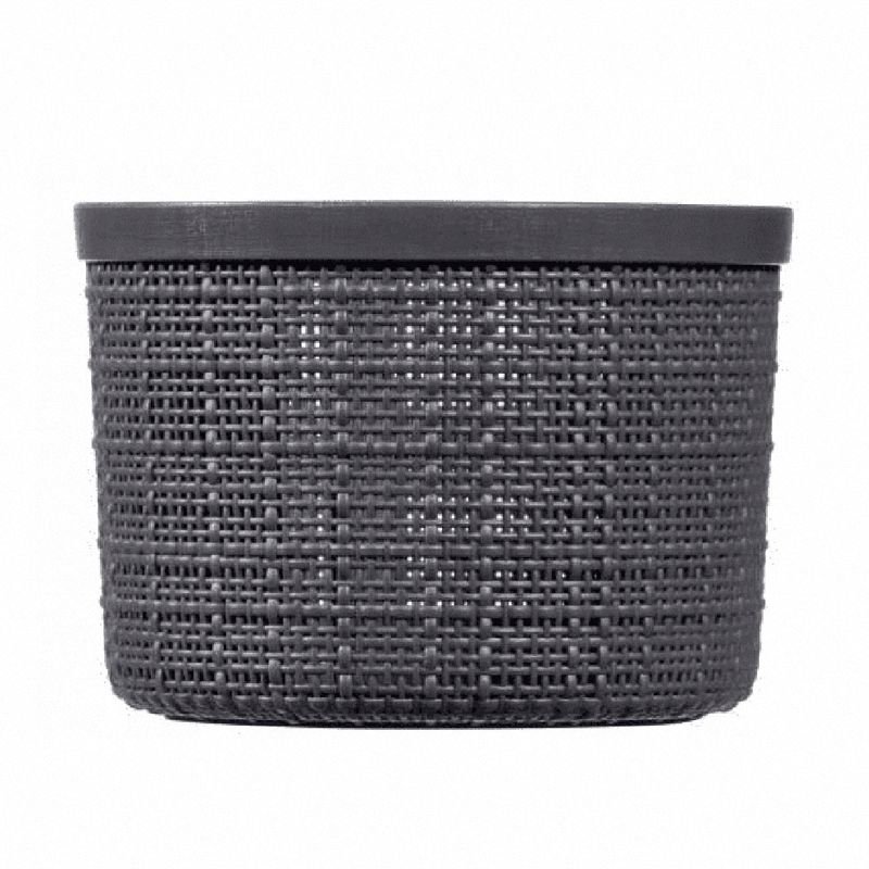 Kosz okrągły 2L Jute ciemny szary Curver 245714
