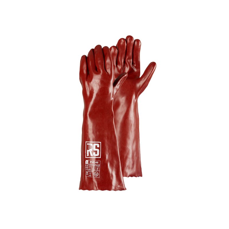 Rękawice Chemiczne RS Pvc 45 Cm Rozm. 10 Czerwone  /RS-Schutz