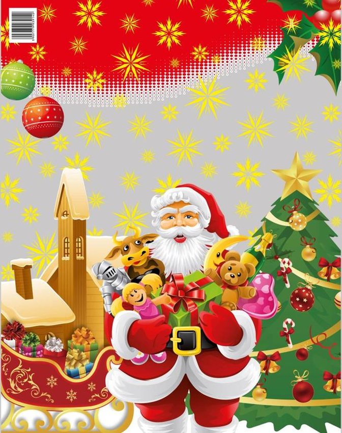 Torebka Ozdobna Celofan 39x50cm Mikołaj ( szt. )