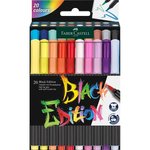 Pisaki Pędzelkowe Black Edition 20 Kol. Faber-Castell