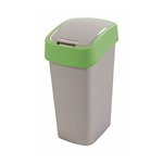 Kosz uchylny Flip 45L srebrno zielony Curver 195022