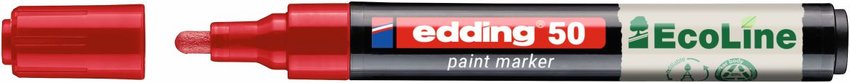 Marker olejowy na bazie wody e-50 EDDING EcoLine 2-3mm czerwony