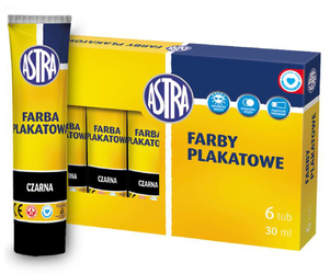 Farba Plakatowa 30ml Czarna /Astra