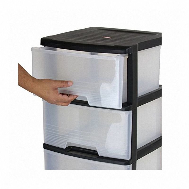 Regał na pojemniki 5x20L czarny przezroczysty Curver 214752