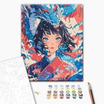 Malowanie po numerach BRUSHME 40x50 cm dziewczyna która stała się smokiem 1 szt., w pudełku