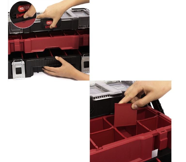 Skrzynka /Organizer Canti Trio Czerwono-Czarna/ Keter 237788