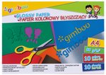 Zeszyt papierów kolorowych błyszczących GIMBOO A4 10 kartek 80gsm mix kolorów