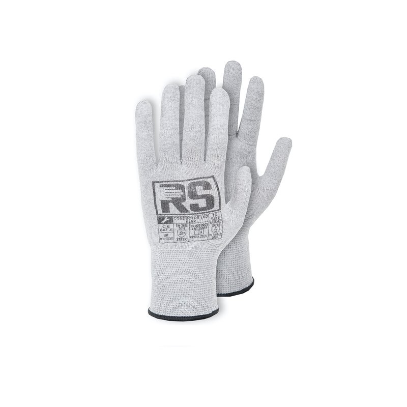 Rękawice Esd RS Conductor Klar Dziane Rozm.9 Szare   /RS-Schutz