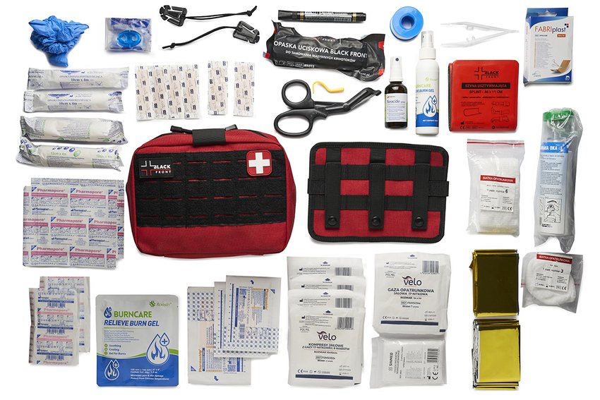 Apteczka firmowa - Biuro MAXHARTER model rozszerzony czerwony