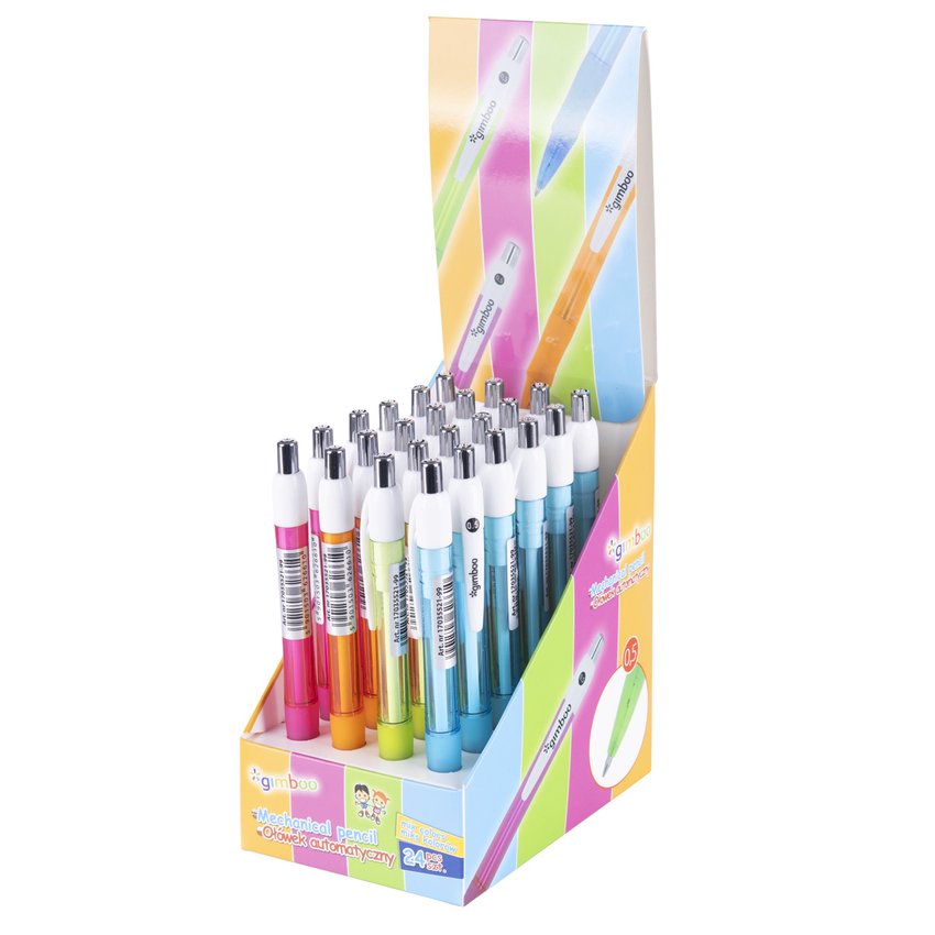 Ołówek automatyczny GIMBOO 05mm mix kolorów