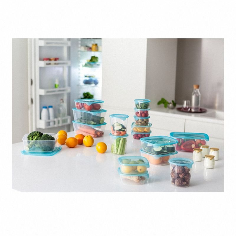 Curver Fresh&Go zestaw pojemników 2L 1L 0,5L niebieski