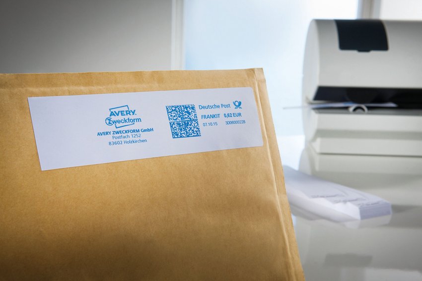 Etykiety adresowe do frankownic, pojedyńcze Avery 128x38 A'500 No.3441