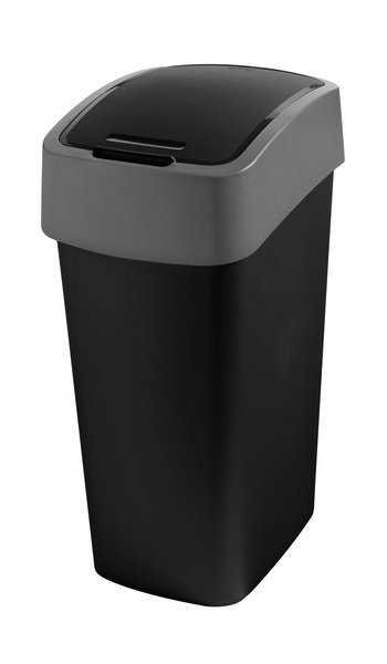 Kosz uchylny Flip 45L Curver czarny szary