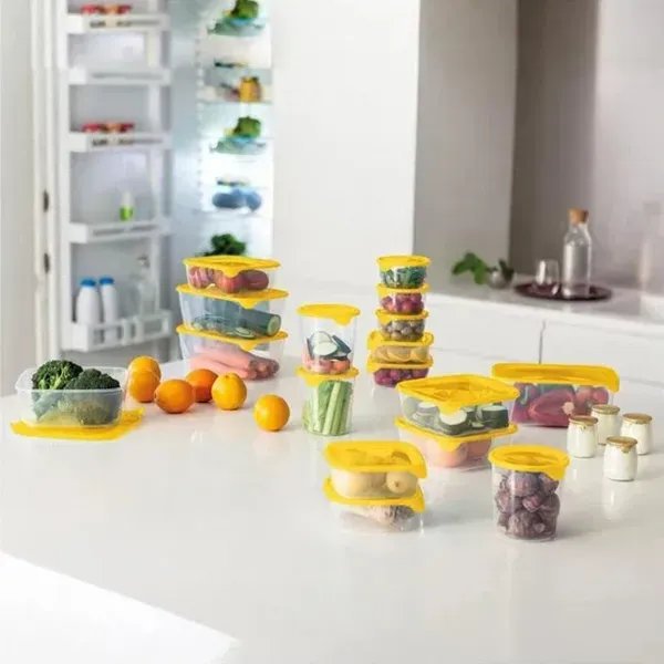 Curver Fresh&Go okrągły pojemnik na żywność 0,5L żółty