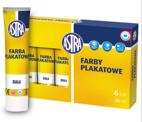 Farba Plakatowa 30ml Biała /Astra