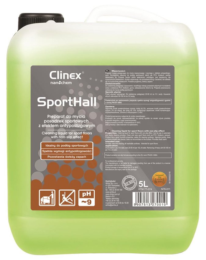 Clinex Sportshall 77-074 środek myjąco pielęgnujący do podłóg 5L