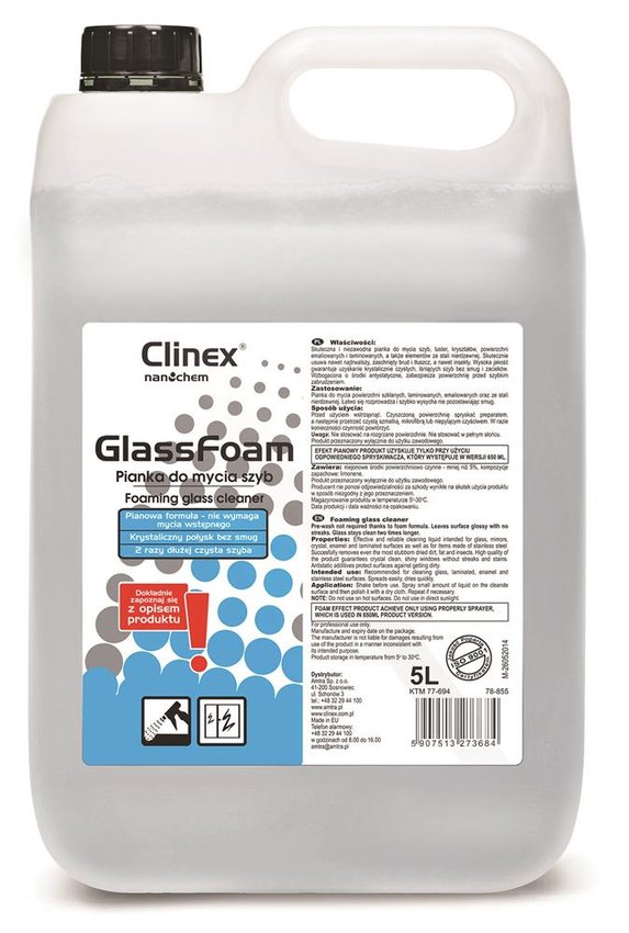 Clinex pianka do szyb Glass Foam 77-694 opakowanie 5L