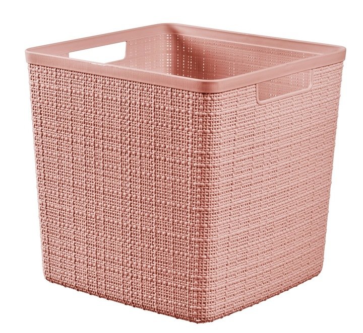 Koszyk Kwadratowy Jute 17l Pudrowy Róż / Curver 255196