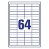 Etykiety Samop. Avery 48,5x16,9 64/A4 A'100 QuickPeel Białe No.3667