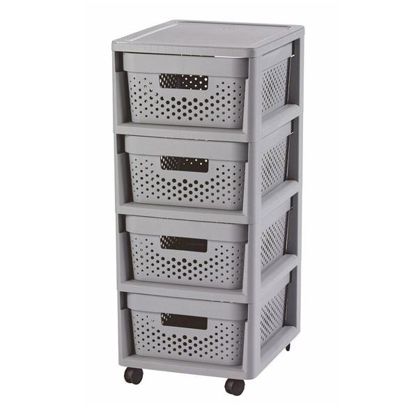 Regał ażurowy Infinity 4x10L szary Curver model 231558