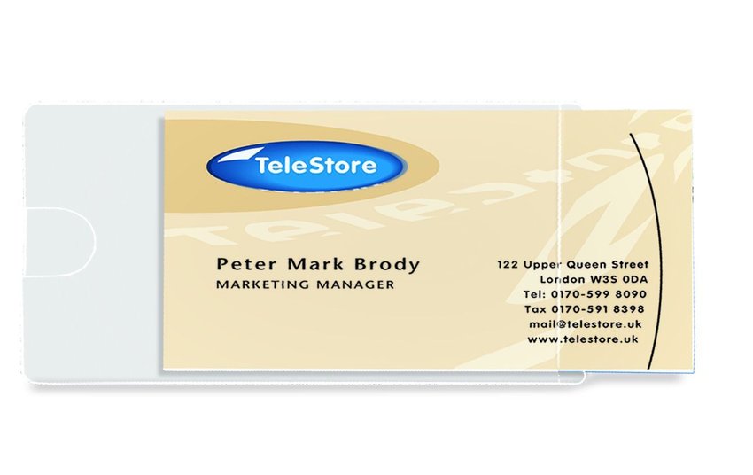 Kieszeń Samoprzylepna Djois X 3L 10 Szt. Na Wizytówki Otwierana Z Boku 60X95Mm