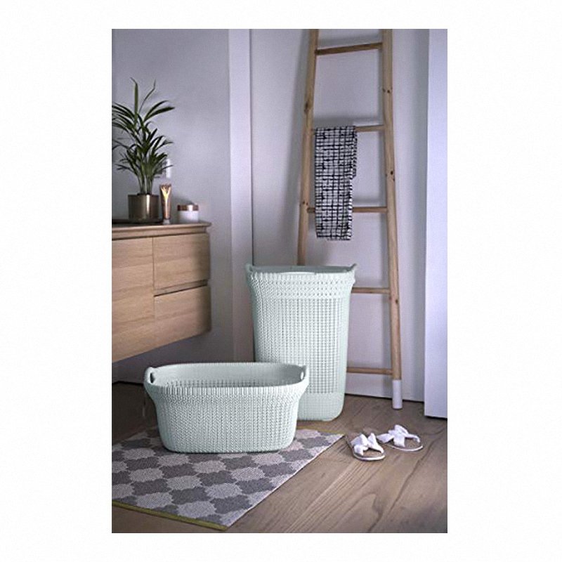 Kosz na pranie Curver Knit 57L szarobłękitny model 228411