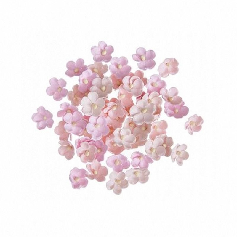 Kwiaty Papierowe 2cm 60szt. Różowe / DpCraft