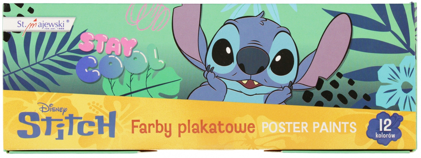 Farby Plakatowe 12kol 20ml Disney Stitch /St.Majewski