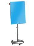 Flipchart Mobilny Memobe, Szklany Niebieski, Suchościeralny Magnetyczny, Circle, 70X100Xh220 Cm